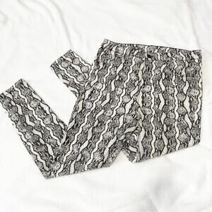 Wild Fable snake print skinny high rise jeans size 12 cream black